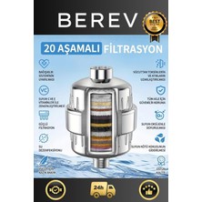 Berev Duş Filtresi Krom Yuvarlak ABS Plastik Malzeme ile Su Tasarrufu Özelliği Sunar