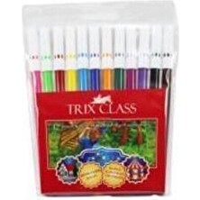 Trix Keçeli Kalem 12 Li Renkli Kalem Seti T-847 Çizim ve Boyama İçin Uygun