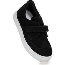 Kiko Kids Richie Cırtlı Casual Ayakkabı Siyah Erkek Çocuk Kauçuk Taban Düz Topuk