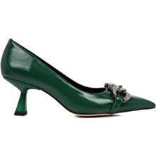 Lescarpe 0707 Yeşil Kadın Ayakkabı Şık Tasarım İle Konforlu Kullanım Sunar