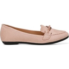 Nine West Pembe Kadın Loafer Ayakkabı Suni Deri Düz Taban Kısa Topuklu Rahat Tasarım