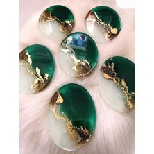 Karelim Home Bardak Altlığı Epoksi Altın Varaklı 10X10 Özel Seri 1ADET