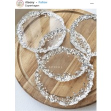 Karelim Home Bardak Altlığı Epoksi Altın Varaklı 10X10 Özel Seri 1ADET