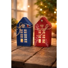 Mythos Beton Özel Tasarım Renkli Evler Hediyelik Tealight Mumluk