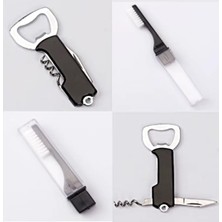 Erkek Için 13'lü Seyahat Boy Deri Çantalı Bakım Set Tırnak Makas-Cımbız-Ayna-Törpü-Jilet-Makas