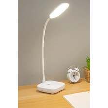 Kablosuz Şarjlı Dokunmatik Üç Renk LED Masa Lambası Ders Çalışma Okuma Işığı Dimmer Ayarlı Wb-01