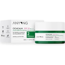 Anyong Cica Tiger Grass Ton Eşitleyici ve Kızarıklık Karşıtı Krem Medium 20 Spf 30 ml Orta Cilt Tonları