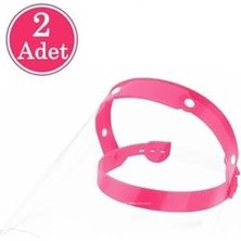 Ekonomik Siperlik, Tam Yüz Koruyucu, Ayarlanabilir Bantlı, Şeffaf, Hafif, Visör, Yüz Kalkanı, Iş Sağlığı, Güvenlik, Maske (Pembe, 2 Adet)