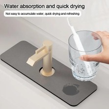 Su Emici Lavabo Kenar Matı – Kaymaz Mutfak Tezgah Matı, Musluk Damlama Tutucu, Lavabo Sıçrama Koruyucu, Banyo ve Sünger Tutucu Mat, Su Geçirmez ve Dayanıklı Banyo Matı, Kaymaz Tezgah Mat
