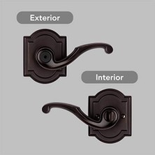 Madrina, Iç Mekan Gizlilik Kapı Kolu Yatak Odası/banyo Için Ters Çevrilebilir Kol, Anahtarsız Kapı Kilidi, Venedik Bronz