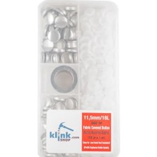 Kumaş Kaplamalı Düğme 18 Boy 11,50 mm Kendin Yap Kiti, Gömlek,elbise ve Giyim Için Çekiçle Uygulama Aparatları ve 100 Adet Kapsol Düğme Takım