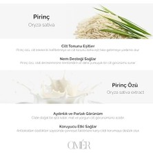 Omer Pirinç Sütü Sabunu Aydınlatıcı Sabun 100 gr 1 Adet Kadın Yüz Peelingi | Yaşlanma Karşıtı Akne Sivilce | Doğal Katı Yüz Sabunu | Yüz Bakımı, Duş Barı Yüz Maskesi