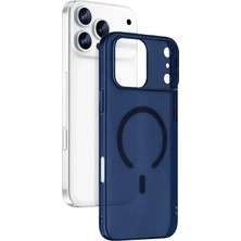 Evyora Newface Apple Iphone 17 Pro Combo Sert Şeffaf Magsafe Kapak - Mavi