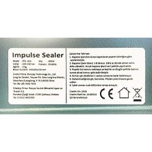 Pfs PFS-300I Metal Gövde Poşet Ağzı Kapama Yapıştırma Kapatma Makinesi, Siyah