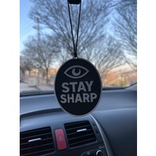 Serüven Dikiz Aynası Süsü – Stay Sharp! - Çift Yönlü 3D Baskı, Plastik, Cam Çizmez