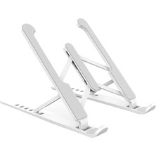 Etashop Katlanabilir Ergonomik Laptop Standı 9",15.6" Notebook Tablet Uyumlu Ayarlanabilir Yükseklik Beyaz