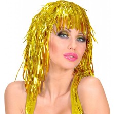 Ayder Timya Altın Sarısı Işıltılı Metalize Parti Peruğu TG/Tmya1395 226141