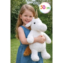 Toyfest Uyku Arkadaşı Peluş Unicorn Beyaz 50 cm