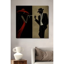 Petmudo AVM Büyüleyici Silüetlerin Dansı Yağlı Boya Görünümlü Dekoratif Ahşap Ev,antre,salon,ofis,mutfak Tablo