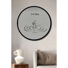 Petmudo AVM Iyiymiş Gibi Yapma Sanat Tablosu Yuvarlak Duvar Tablosu Çerçeve Görünümlü