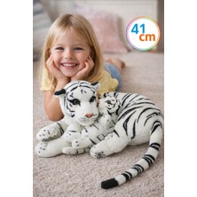 Toyfest Peluş Kaplan Anne ve Yavrusu - 41 cm
