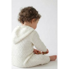 Trikomer Triko Kapuşonlu Petek Desenli Soft Bebek Tulumu