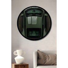 Petmudo AVM Spor Araba Yağlı Boya Görünümlü Ahşap Dekoratif Tablo Yuvarlak Duvar Tablosu Çerçeve Görünümlü