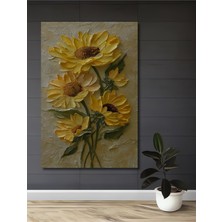 Petmudo AVM Yağlı Boya Görünümlü Güneş Çiçekleri Sanat Ev,antre,salon,ofis,mutfak,yatak Odası Tablosu