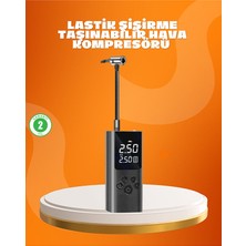 Genel Tedarik Çoklu Valf Adaptörlü Dijital Hava Pompası - EMTHBA6301-4723