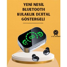 Genel Tedarik LED Ekranlı Kablosuz Kulaklık – Gürültü Önleyici Mikrofon ve Dokunmatik Öze - EMTHBA7951-1