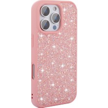 Cepustik Telefon Aksesuarları iPhone 16 Pro Kılıf Parlak Taşlı Tasarım Pırlanta Kılıf