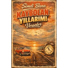 BiveSa "şimdi Bana Kaybolan Yıllarımı Verseler" Retro Ahşap Poster