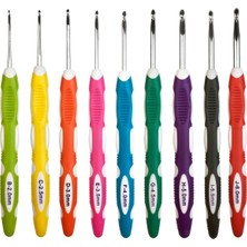 Elegantshop Elegant Ergonomik Silikon Tığ Seti (2-2,5-3-3,5-4-4,5-5-5,5-6) OF23
