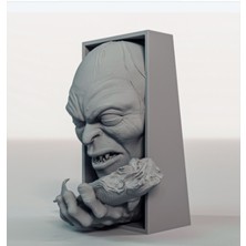 Lord Of The Rings Gollum Kitap Tutucu Biblo Dekoratif Obje 15 cm Yükseklik Beyaz Renk