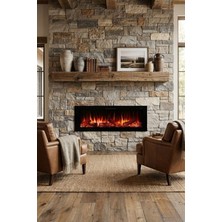 Zaya Masta 130 Cam Çerçeveli Elektrikli Şömine - Isıtıcısız, Sınırsız Renkli (Rgb), Kumandalı