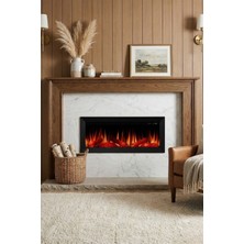 Zaya Magel 100 Metal Çerçeveli Elektrikli Şömine - Isıtıcısız, Sınırsız Renkli (Rgb), Kumandalı