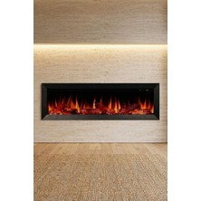 Zaya Magel 130 Metal Çerçeveli Elektrikli Şömine - Isıtıcısız, Sınırsız Renkli (Rgb), Kumandalı