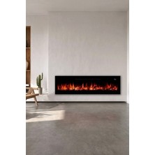 Zaya Pagla 200 Cam Çerçeveli Elektrikli Şömine - Isıtıcılı, Sınırsız Renkli (Rgb), Kumandalı