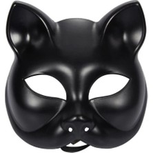 Bilfold Siyah Renk Lüks Kedi Maskesi