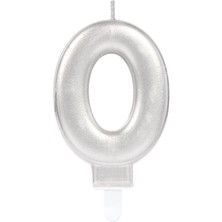 Bilfold 0 Rakam Mum Gümüş Renk