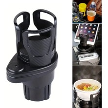 Bilfold Araç Içi 360 Derece Dönen 2'li Bardaklıklı Açılarak Ayarlanabilir Bardak Tutucu Aparat