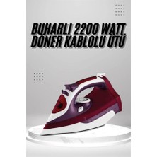 Bilfold Seramik Tabanlı Kırmızı 2200 Watt Şok Buharlı Ütü