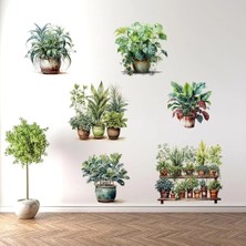 Bilfold Tropikal Bitkiler Duvar Stickerı Model C