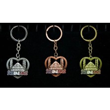 Bilfold Metal Sultanahmet Anahtarlık Kalp Tasarım