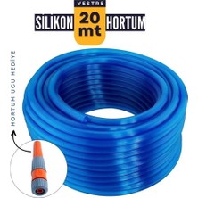 Bilfold Bx  20 Metre Silikonlu Bahçe Hortumu Sulama Aparatı Hediyeli