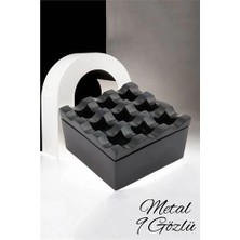 Bilfold Bx Rexite Siyah Metal 9 Gözlü Kül Tablası