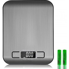 Bilfold Dijital Mutfak Terazisi Paslanmaz Çelik Elektronik LCD Ağırlık 5 kg Ölçeklii Pişirme Ölçü Aleti