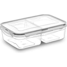 Bilfold 2 Bölmeli 1+1 Litre Kilitli Kapaklı Erzak Saklama Kabı LC-525