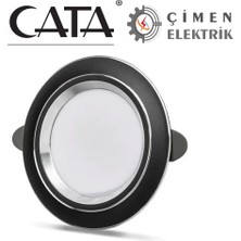 Bilfold Cata Ct 5258 Siyah Kasa Zepra LED Spot 6W 3 Renkli