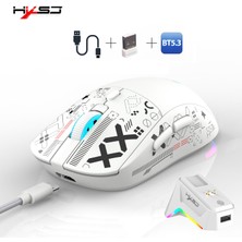 Hxsj T90 Pro 3 Modlu Kablosuz Oyuncu Mouse-Rgb Şarj Istasyonu 650 Mah Batarya